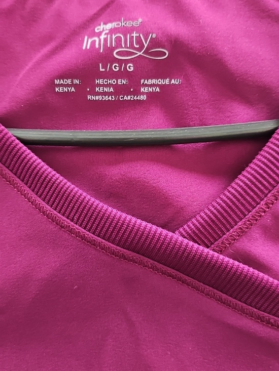 Cherokee Infinity Scrub Set In Wine - Picture 7 of 8